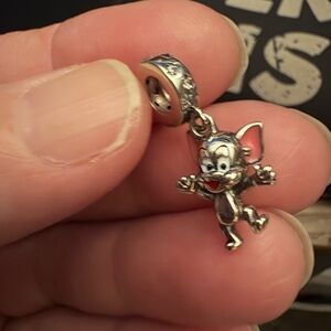 Silver Cartoon cat Charm Linx Tom
